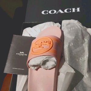 NIB Coach slides blossom melon 6b
